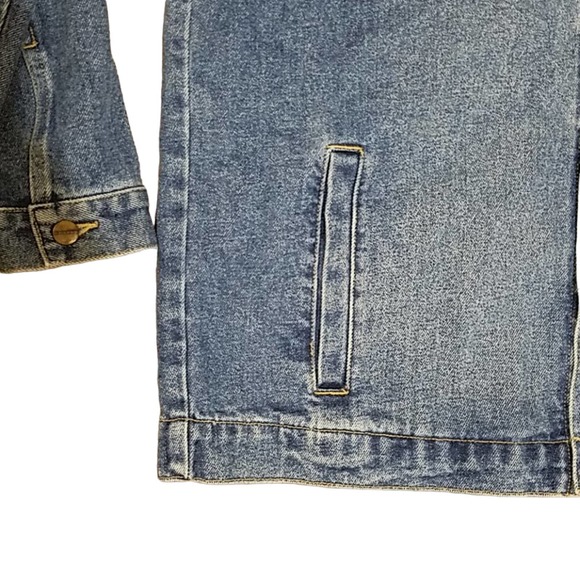 Sean John VTG Women's Denim Jean Jacket SZ L Button front Med Wash - Picture 5 of 7